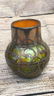 Loetz Style Silver Overlay Art Glass Vase