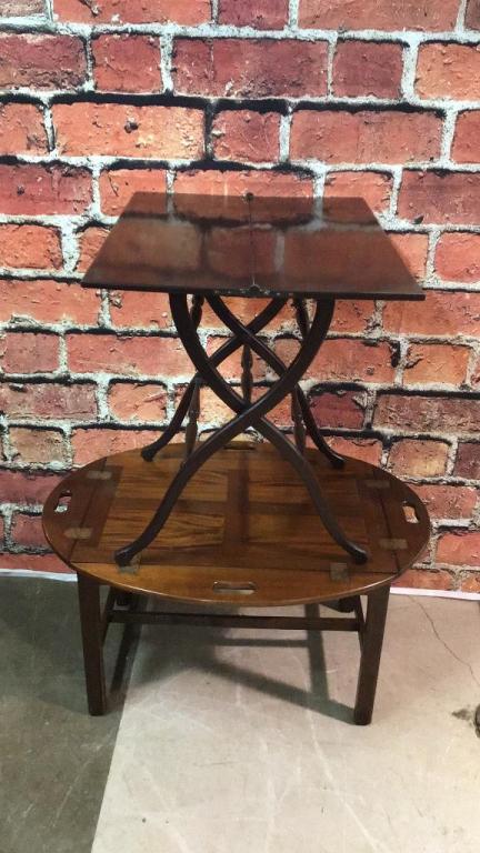 Folding Tea Table and Butlers Tea Table: See photos
