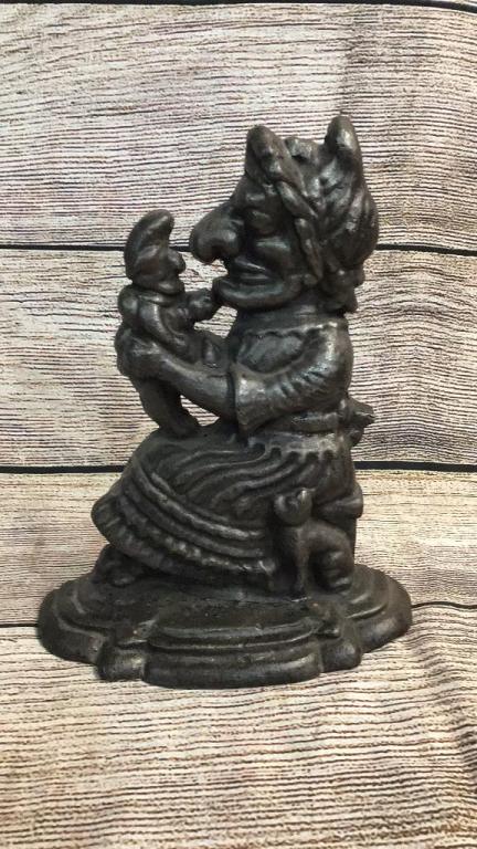 Punch & Judy Door Stop: Has been cleaned, 11.5 tall