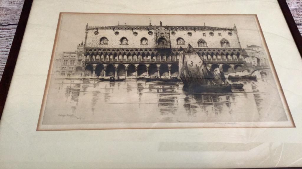 Albany Edwards Etching, Palazzo Ducale, Venice (1 of 4)