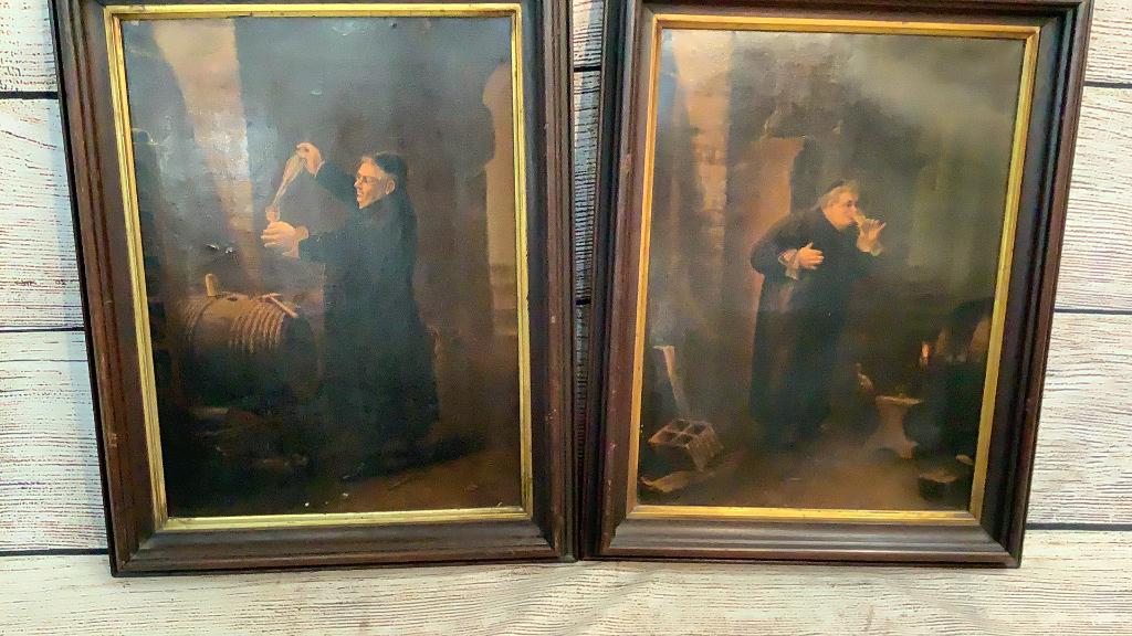 2 Giclee’ Canvas Prints Monks in Tasting Room (1 of 5)