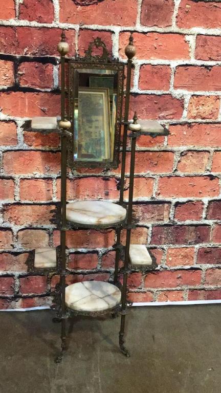 Victorian Brass And Marble Etagere (1 of 5)