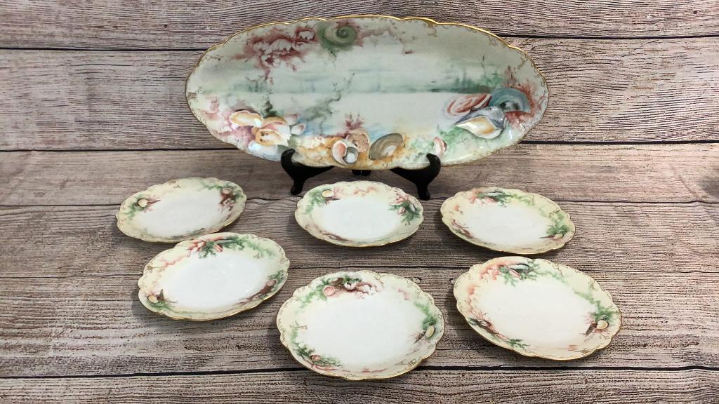 Limoges Hand Painted Fish Set (1 of 4)