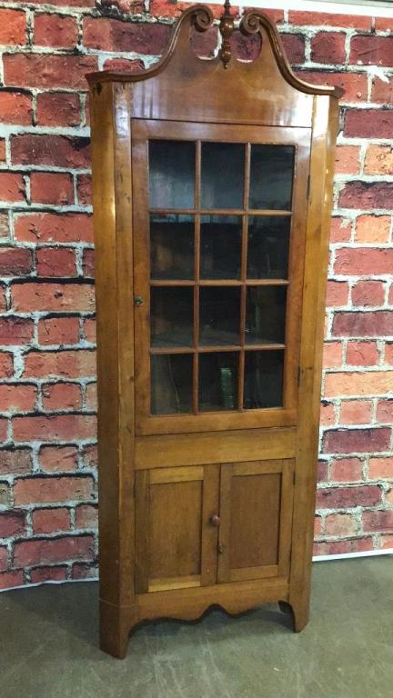 Inlaid Cherry Federal Corner Cabinet (1 of 4)