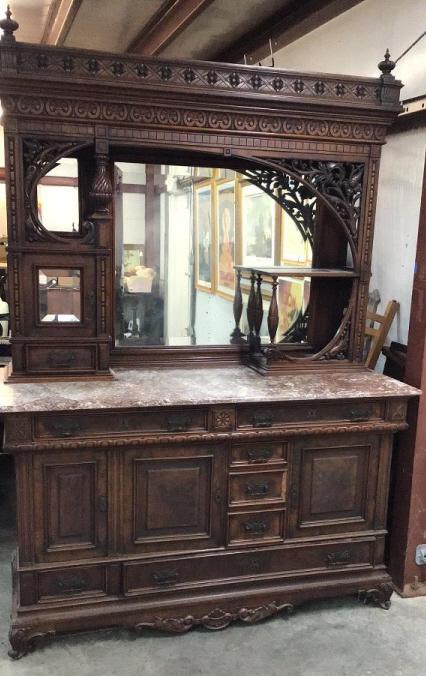 Aesthetic Movement Burl Walnut  Cupboard (1 of 5)