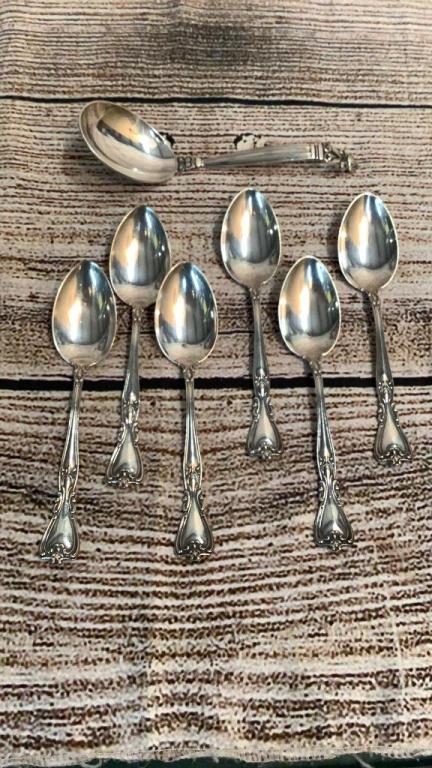 George Jensen Sterling Spoon, 6 Sterling Spoons (1 of 3)