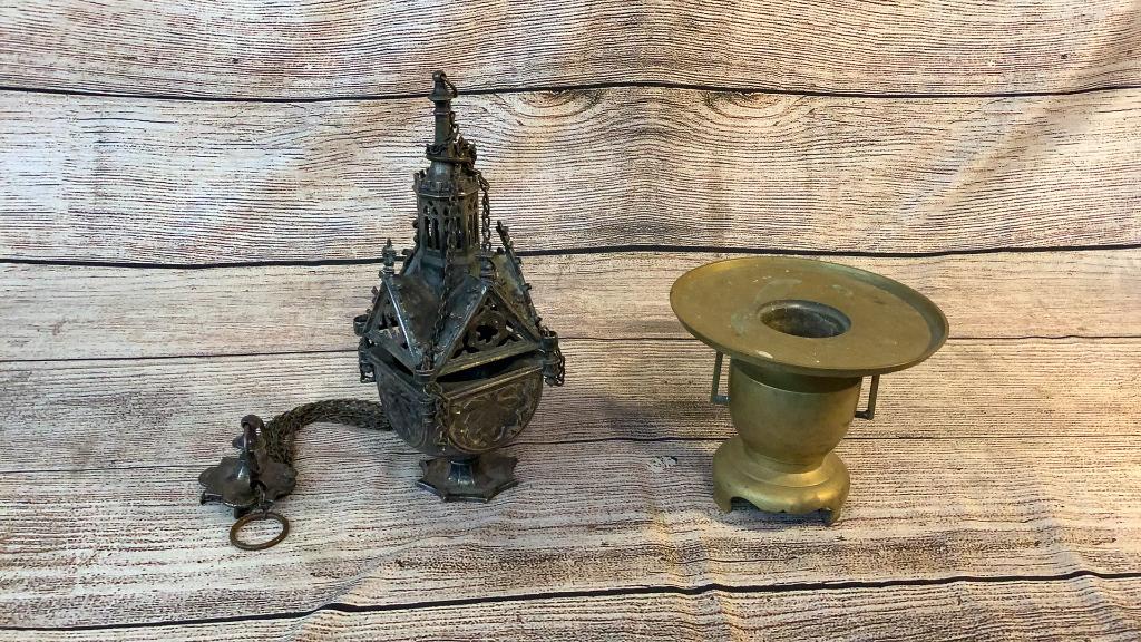 Processional Incense Burner, Brass censure (1 of 5)
