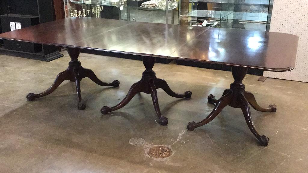 Chippendale Pedestal Base Dining Table (1 of 4)