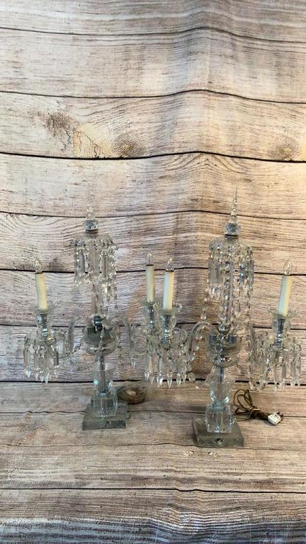 Pair Crystal Branch Candelabra (1 of 6)