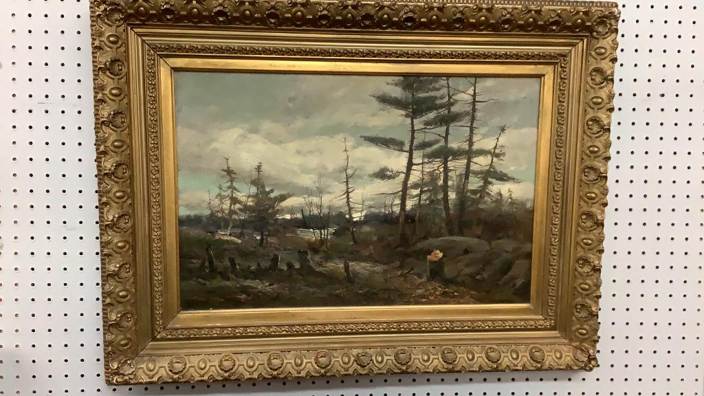 Oil on Canvas Landscape Pine Trees (1 of 6)