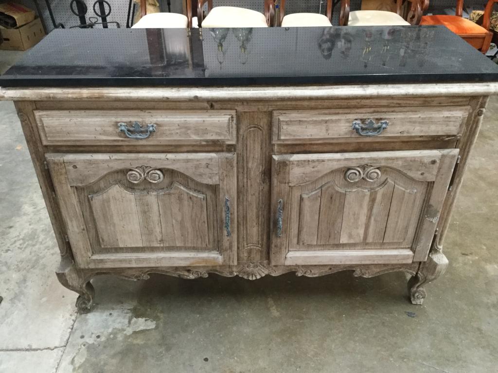 Bleached Oak French Provincial Side Board (1 of 3)