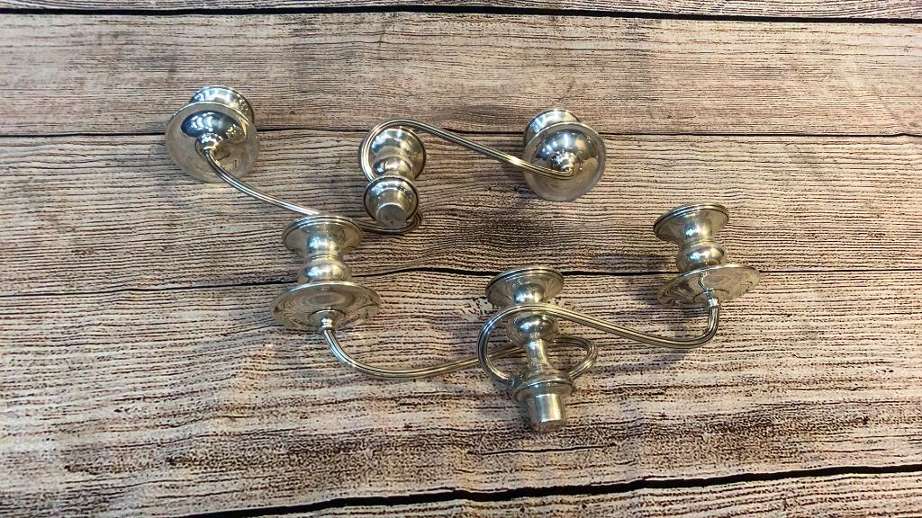 Pair Sterling Candelabra Branches (1 of 3)