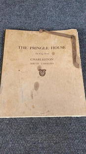 Alice R.Huger Smith, The Pringle House Portfolio: 18 prints of Charleston The Pringle House, Renowned Southern Artist Alice Ravenel Huger Smith....* some staining to portfolio cover, loose print pages ( as presented)....remnants of old closure