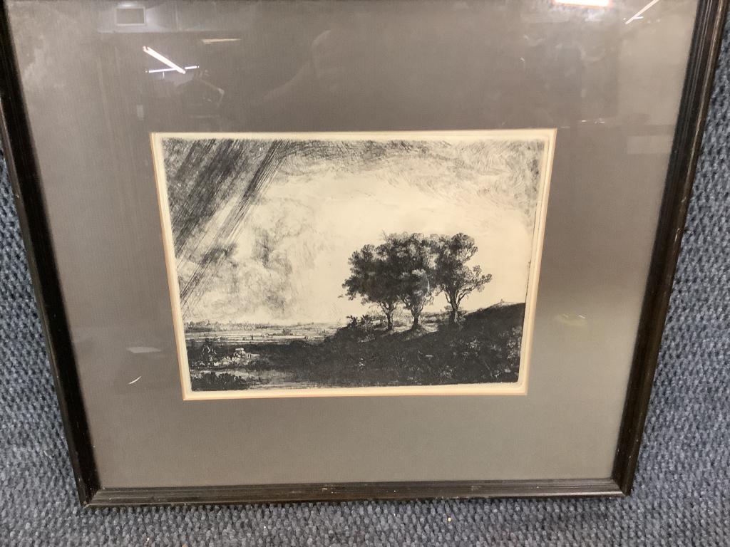 Rembrandt Etching, The Three Trees (1 of 3)