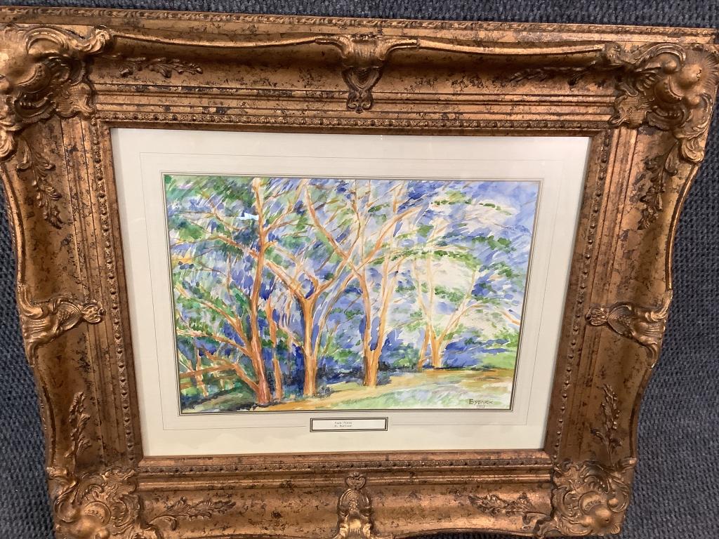 Watercolor, Attributed to David Burliuk (1 of 4)