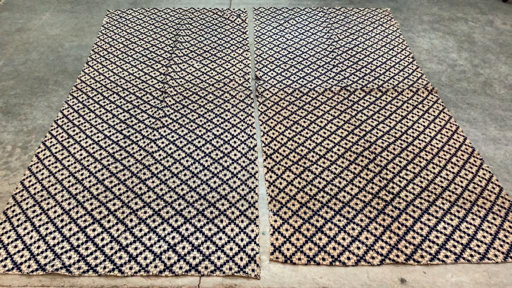 2 Overshot Coverlet Sections (1 of 5)