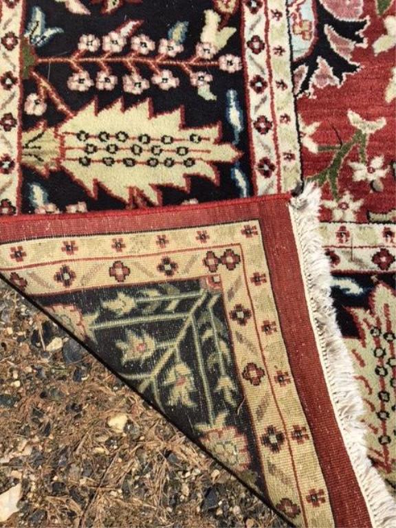Vintage Palatial Area Rug: Strong colors, good condition , 18.5 x 12