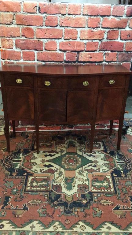 Bench Made bow Front Mahogany Sideboard (1 of 4)