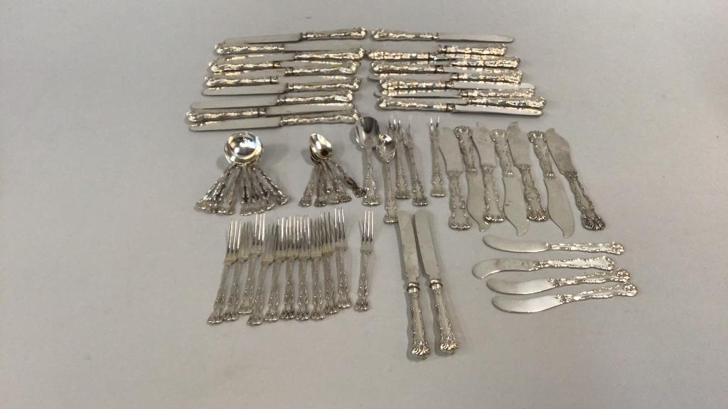 62 Pieces Cowell and Hubbard Sterling Flatware (1 of 5)
