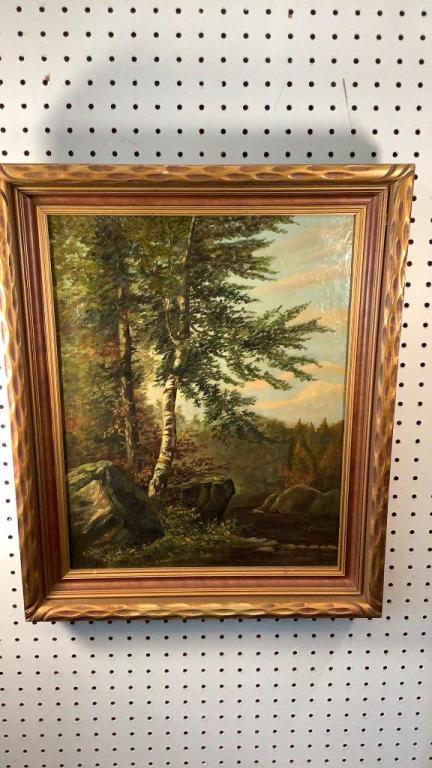 Oil on Board, Forest Landscape (1 of 6)