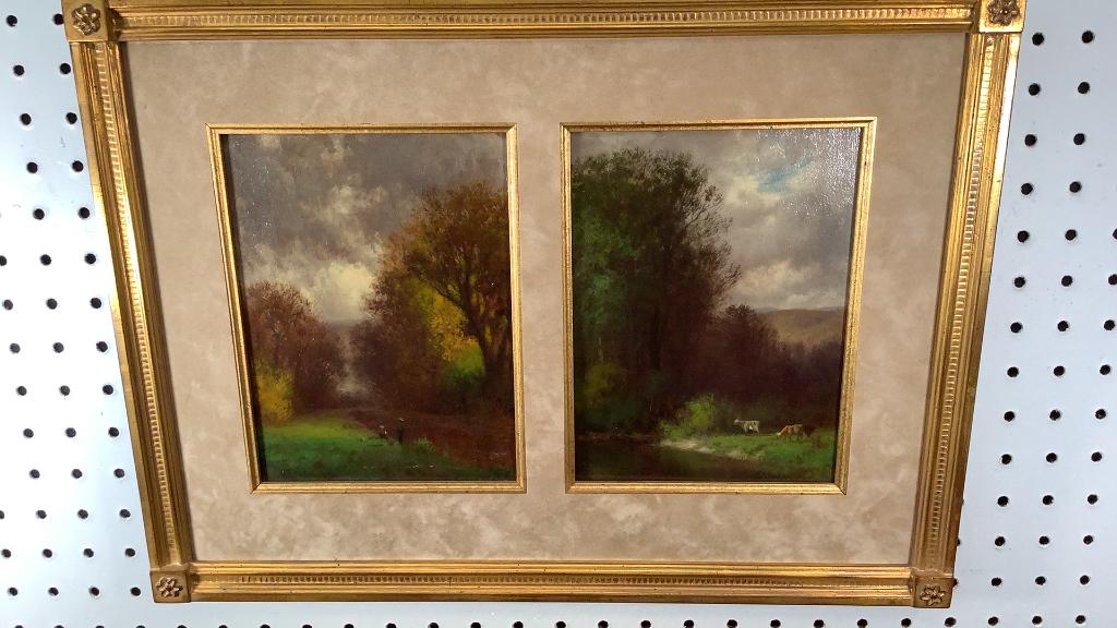 2 Oil Paintings Pastoral Scenes (1 of 4)