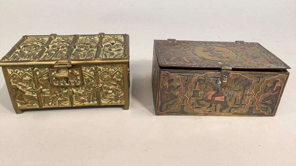 2 Brass Table Boxes (1 of 6)