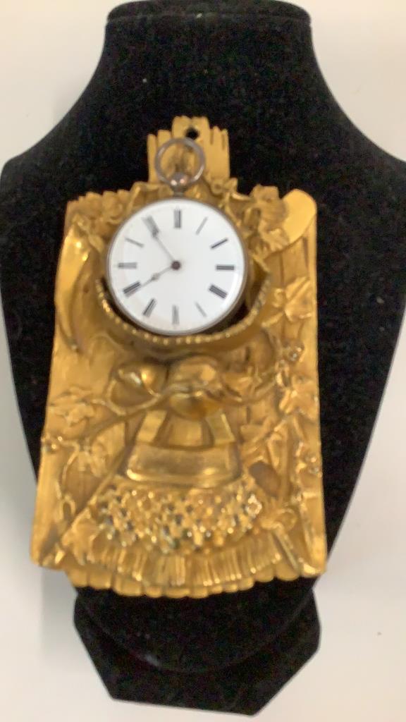 Ornate Brass Watch Holder, Pocket Watch (1 of 4)