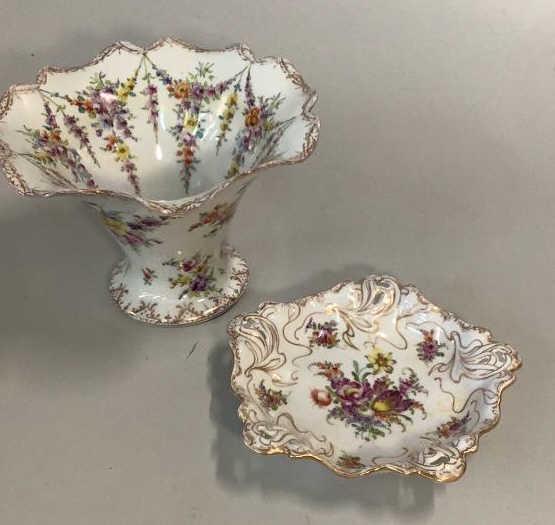 Dresden Vase, Dresser Dish (1 of 5)