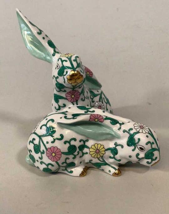 Herend Pair of Rabbits (1 of 4)