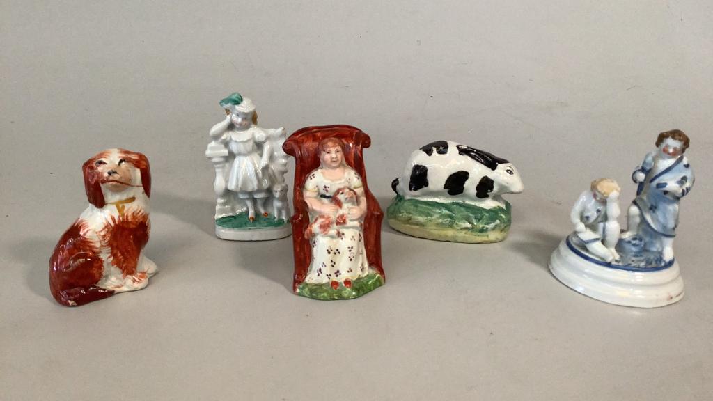 5 Miniature Staffordshire and Style Figures (1 of 4)
