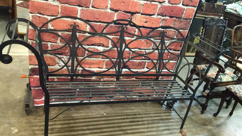 Monumental Iron Garden Bench (1 of 3)