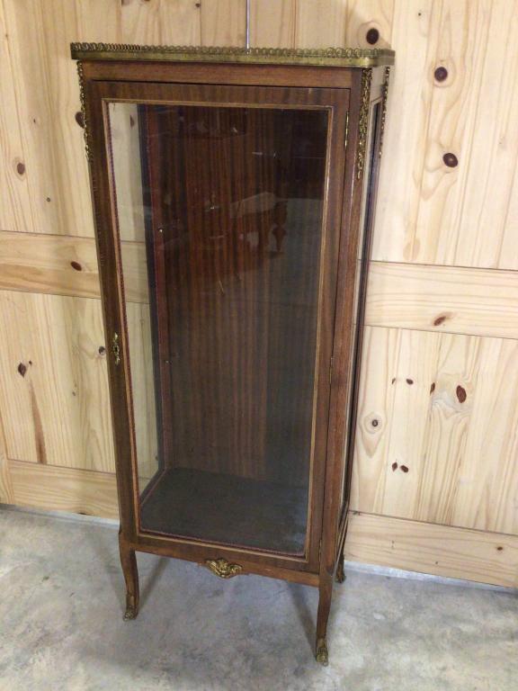 Mahogany Vitrine w Brass Ormolu Mounts (1 of 2)