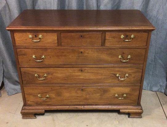 Georgian Mahogany 3 over 3 Chest (1 of 3)