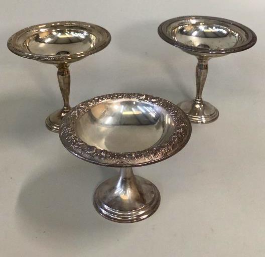Three Sterling Silver Footed Compotes (1 of 3)