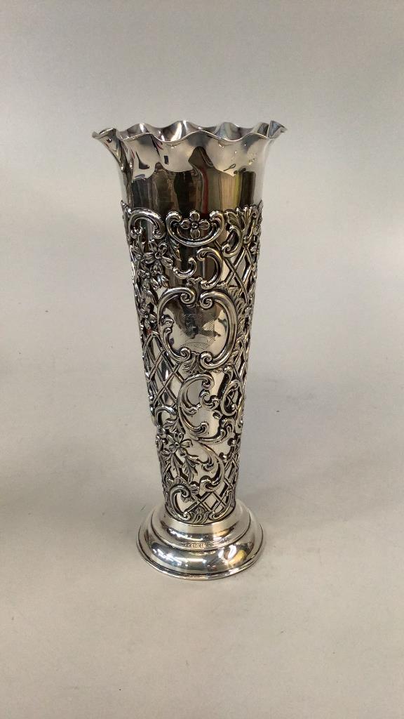 Gorham Sterling Silver Trumpet vase (1 of 4)