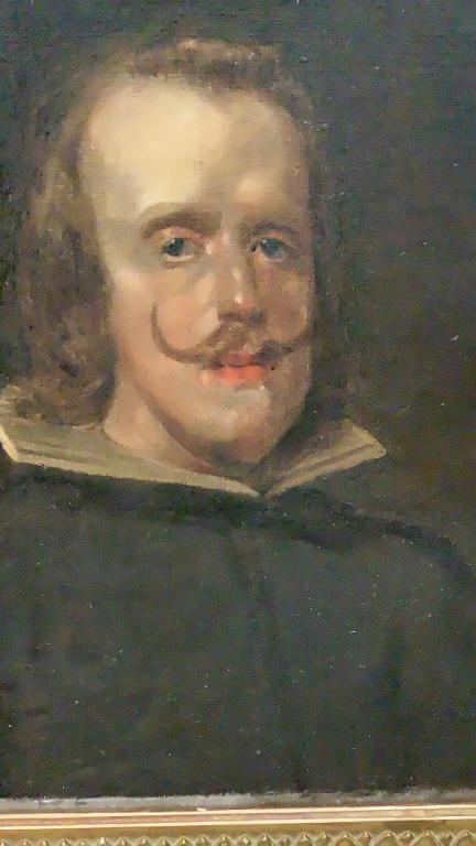 Oil on Canvas Portrait of Gentleman: Subject in black with white collar, upturned mustache , attributed to JF Bouchor ..as artist and self portrait….dated at upper right 1913.. Joseph Felix Bouchor French Artist known for his portraits