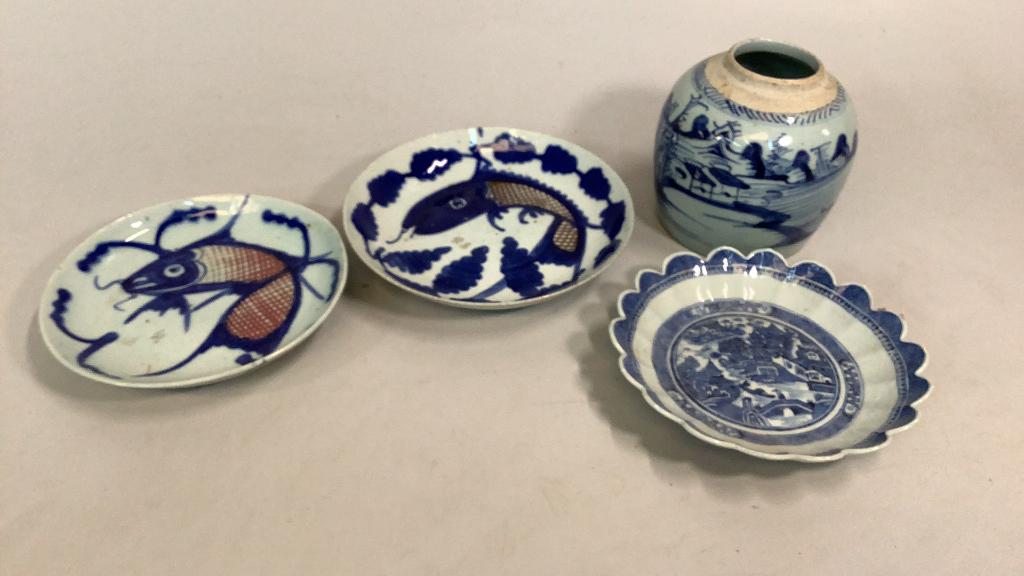 4 Pieces Canton, Export Asian Porcelain (1 of 7)