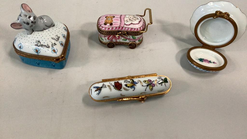 4 Limoge Trinket Boxes (1 of 3)