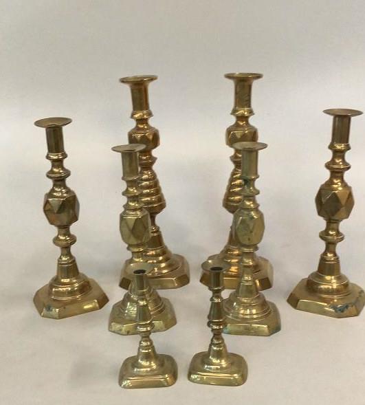 4  pair Brass Candlesticks (1 of 4)