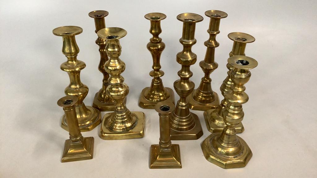 10 Brass Candlesticks (1 of 4)