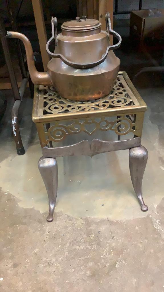 Antique Kettle Stand, Copper Kettle (1 of 4)
