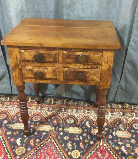 Unusual Figured Cherry 4 Drawer Sheraton Stand (1 of 4)