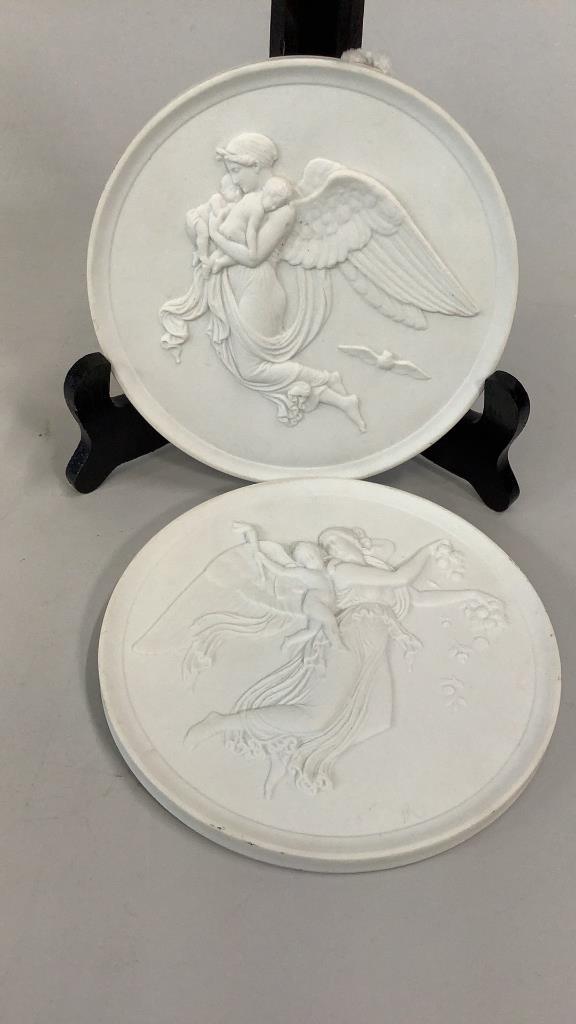 Pair Royal Copenhagen Eneret Bisque Plaques (1 of 3)