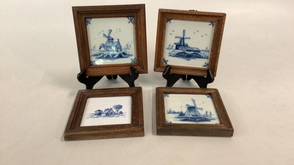 4 Framed Delft Tiles (1 of 4)