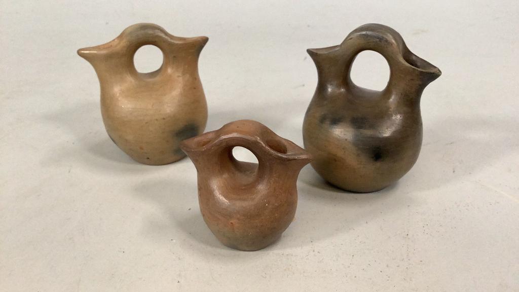 3 Cherokee Indian Miniature Wedding Pots (1 of 4)