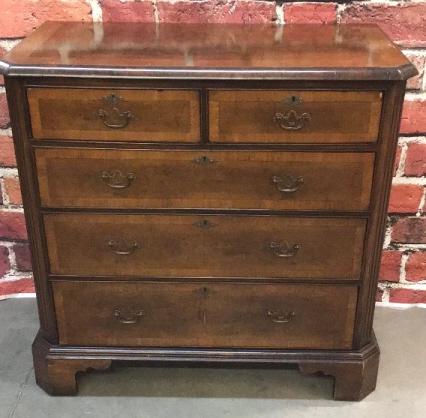 English Chest W Burl Walnut Accents (1 of 4)