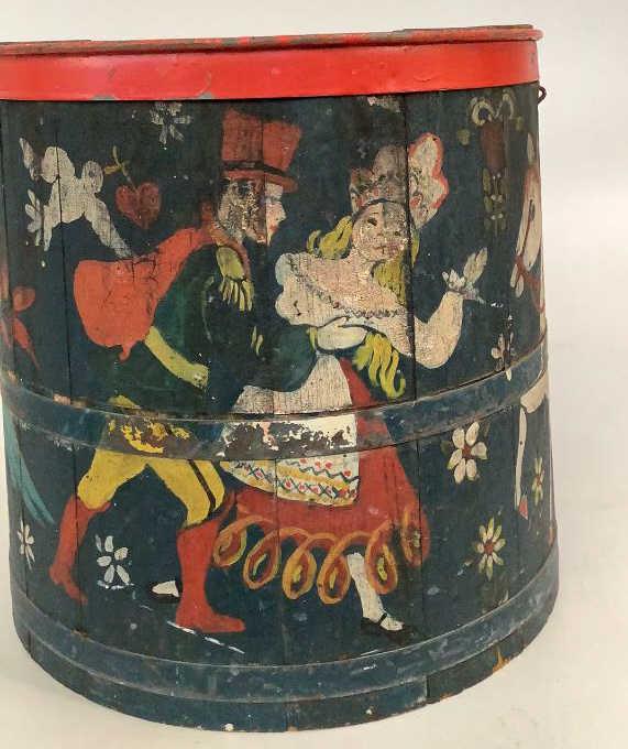 Dutch Style Hand Painted Storage Bucket (1 of 6)
