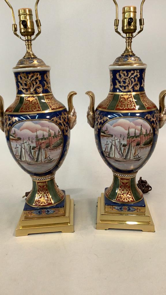 Pair Decorative Urn Form Lamps (1 of 5)