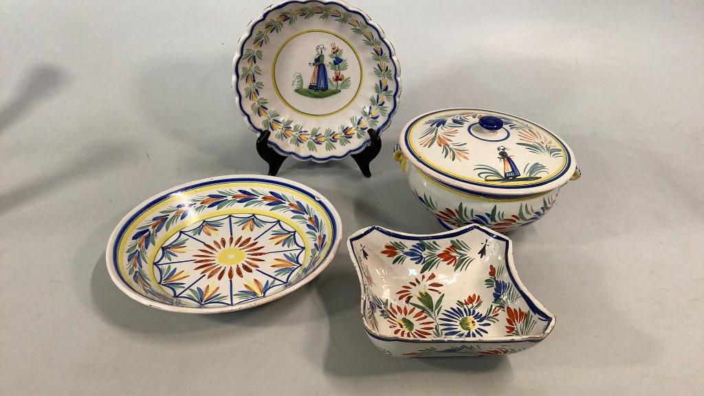 4 Pieces French Faience Quimper (1 of 6)