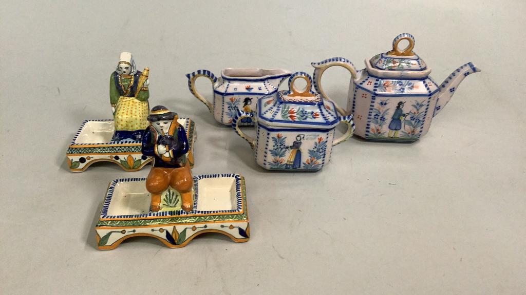 5 French Faience Quimper Articles (1 of 6)
